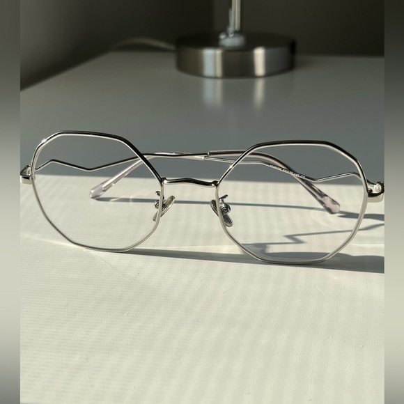 Octagon Wire Frame Glasses - Picture 1 of 3